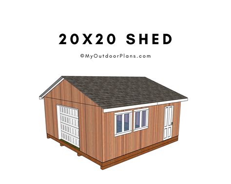 20x20 Gable Storage Shed Plans | Etsy