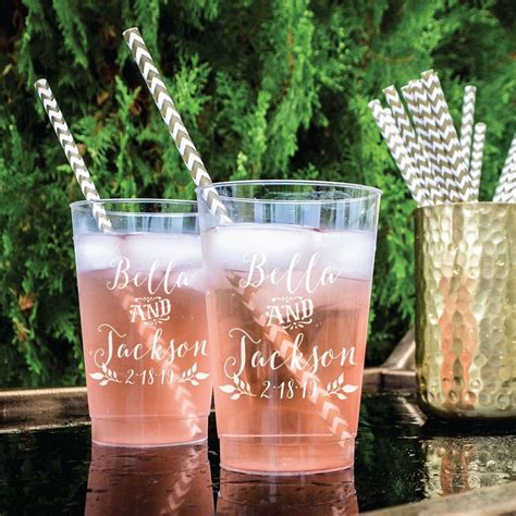 Personalized Plastic Wedding Cups Custom Hard Plastic Cups | Etsy