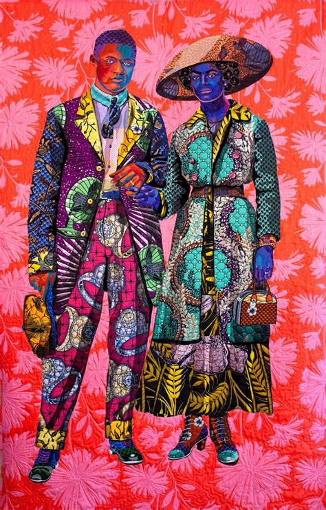 African Fabrics Connect to Form Quilted Portraits of Black Figures by ...