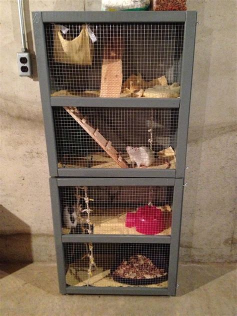 Just finished this home made rat cage for Callie and Allie:) | DIY ...