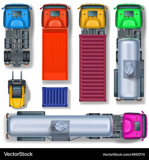 Truck Top View Vector