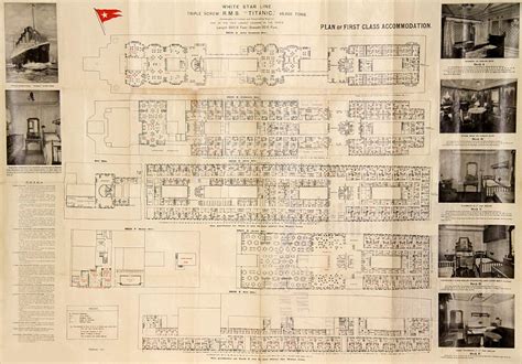 Original Titanic First Class Deck Plan Set to Fetch £50,000 at Auction ...