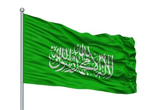 Hamas Flag On Flagpole Photo Background And Picture For Free Download ...