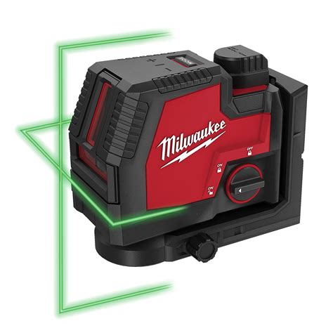 Milwaukee L4CLL Rechargeable Green Cross Line Laser Level - Protrade