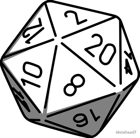 "Simple D20" Stickers by James Hall | Redbubble