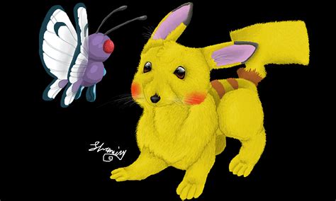 Pikachu n' Butterfree doodle by ConkerTSquirrel on deviantART