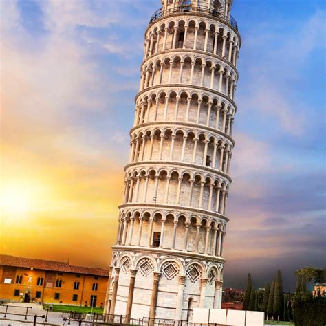 Tower Of Pisa At Sunset Wall Art | Photography