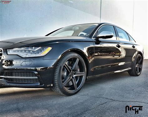 Audi S6 Niche Apex - M126 Wheels Black & Machined with Dark Tint