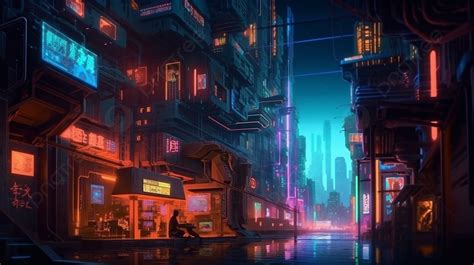 خلفية الشارع Cyberpunk, السايبربانك, معرفتي, التغطية صورة الخلفية ...