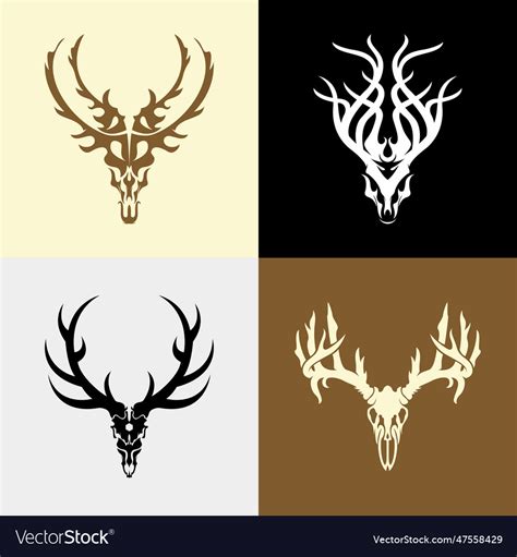 Deer head skull Royalty Free Vector Image - VectorStock