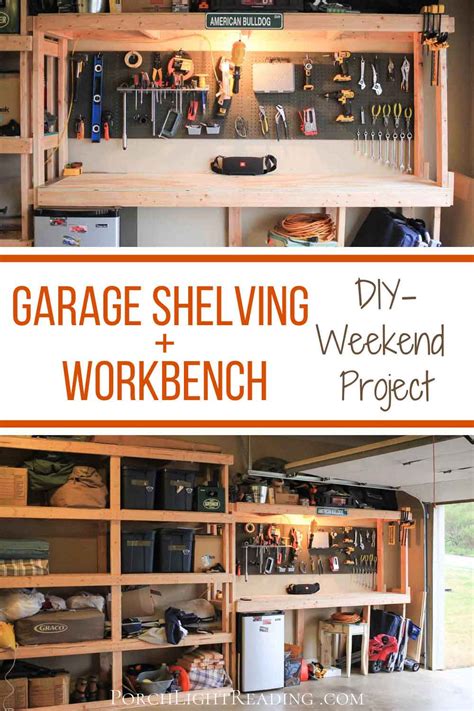 Garage Shelving & 8 Foot Workbench Combo To Stay Organized – Porch ...