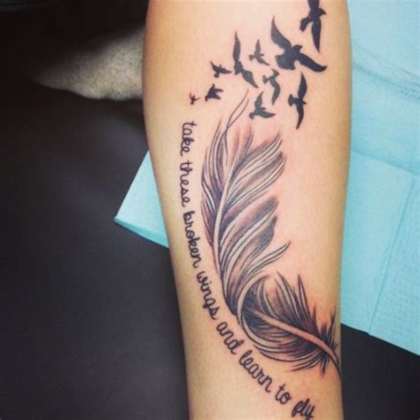 Broken wings tattoo, Flying tattoo, Feather tattoos