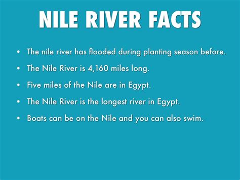 Nile River Ancient Egypt Facts