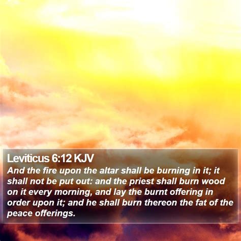 Leviticus 6:12 KJV Bible Verse Images