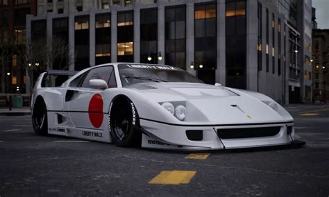 Liberty Walk Ferrari F40. Tasteful styling or automtive sacrilage?