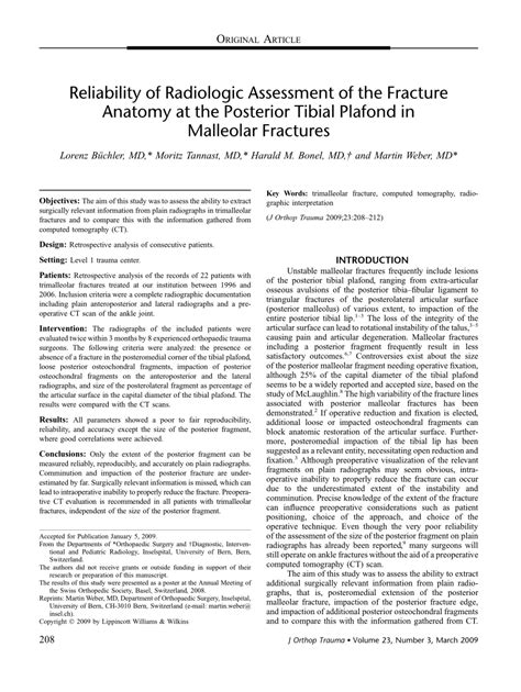 (PDF) Reliability of Radiologic Assessment of the Fracture Anatomy at ...