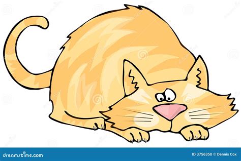 Crouching Cat stock illustration. Illustration of kitty - 3756350