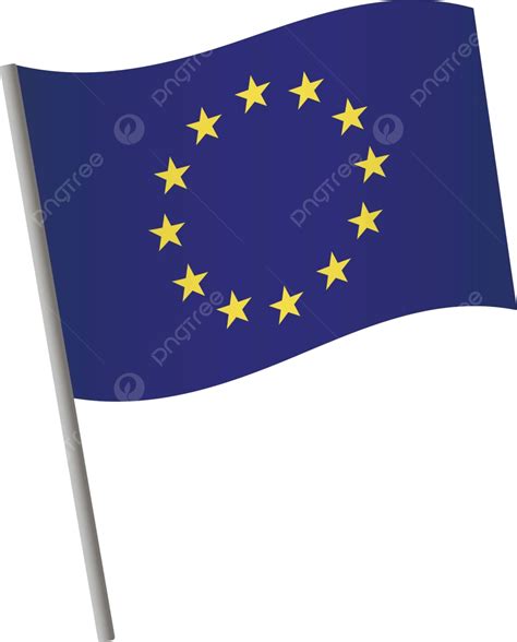 Europe Eu Flag Vector Illustration Pole Vector, Vector, Illustration ...