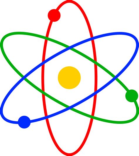 Colorful Atom Symbol - Free Clip Art