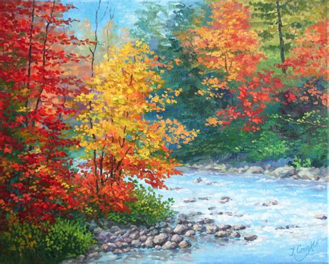 Autumn Oil Painting Landscape Wall Art Fall Wall Decor Mothers Day Gift ...