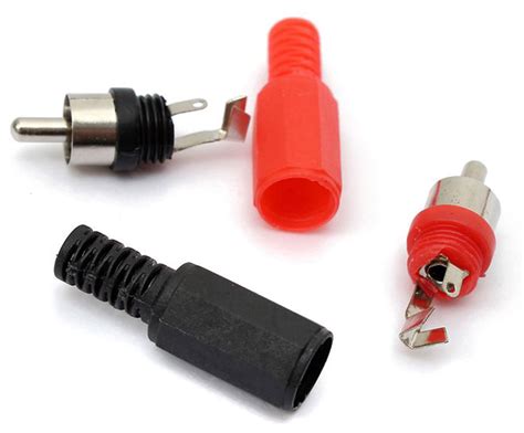 4 x RCA Phono Male Inline Cable Plug Solder Connector | All Top Notch