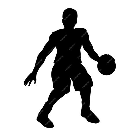 Premium Vector | Basketball Player Hand Drawn Silhouette Muscular ...