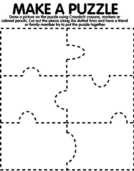 Make A Puzzle coloring page | Substitute teaching, Puzzle pieces, Puzzle