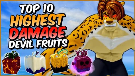 Top 10 HIGHEST DAMAGE Devil Fruits in Blox Fruits! | Blox Fruits Devil ...