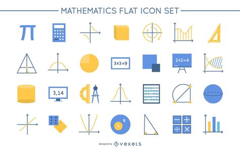 Math Flat Design Icon Pack Vector Download