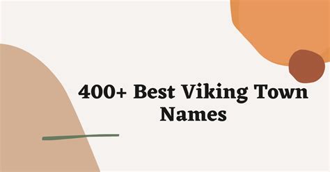 400 Best Viking Town Names That You Will Like