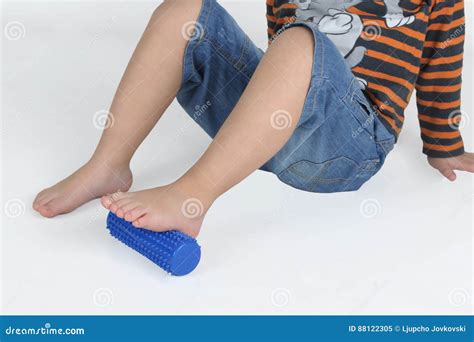 Corrective Exercises for Children with Flat Feet Stock Image - Image of ...