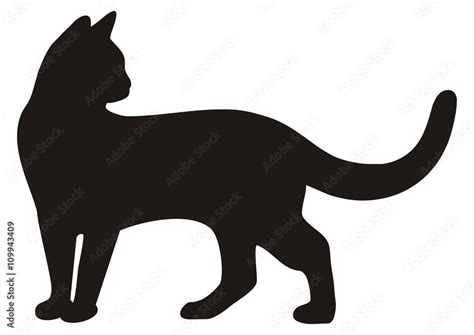 black cat, vector icon, silhouette Stock Vector | Adobe Stock