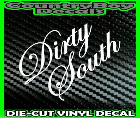 Dirty South Vinyl Decal Sticker Car Truck Diesel Country | Etsy