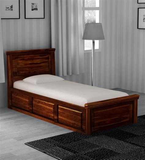 Buy Stanfield Solid Wood Single Bed With Box Storage In Provincial Teak ...