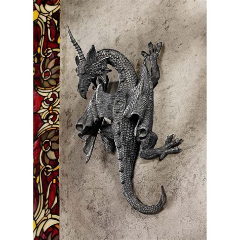 Medieval Gothic Wall Dragon Sculpture Statue Figurine | XoticBrands ...