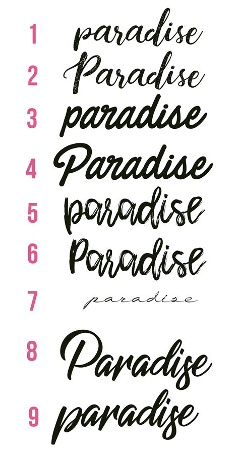 FONTS, typing lettering tattoo Paradise | Tattoo word fonts, Word ...