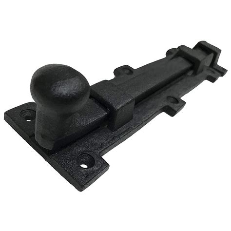 (2) - 5" Black Slide Door Bolt Latches - DB-115 Antique Style Door Bol ...