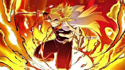 Anime Wallpapers Kyojuro Rengoku Flame Breathing Demon Slayer Live ...