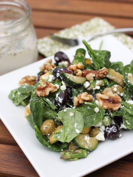 "The crunch" chopped salad with homemade Ranch dressing - The Fitnessista