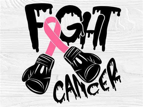 Fight Cancer SVG, Breast Cancer Svg, Ribbon Svg By TonisArtStudio ...