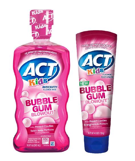 Amazon.com: ACT Kids Bubblegum Blowout Mouthwash and Toothpaste ...