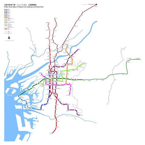 Subway: Osaka metro map, Japan