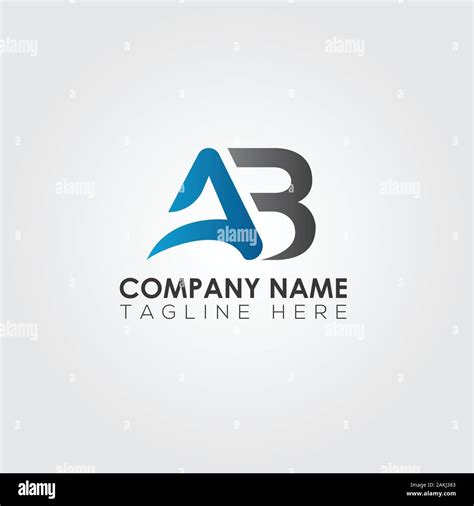 Initial AB Letter Logo With Creative Modern Business Typography Vector ...