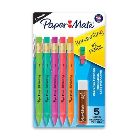 Paper Mate Handwriting Triangular Mechanical Pencils, HB #2 Lead (1.3mm ...