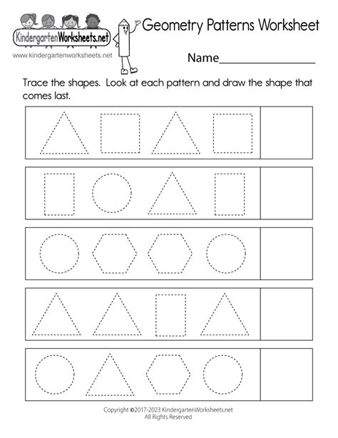 Geometry Patterns Worksheet - Free Printable, Digital, & PDF