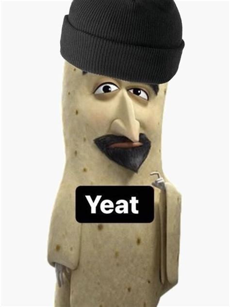 "Yeat burrito meme" Sticker for Sale by MemeStickers0 | Redbubble