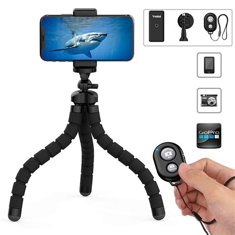 Phone Tripod, Vmini 11" Extended & Flexible Tripod for iPhone, with ...