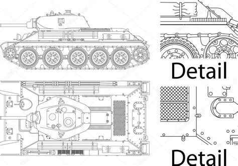 T34 Russian Tank — Stock Vector © AlexCiopata #10429863