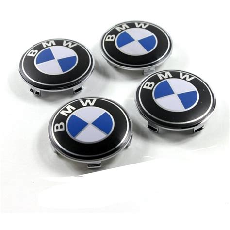 4x 60mm BMW Blue& White Wheel Center Caps – 6 Side Auto