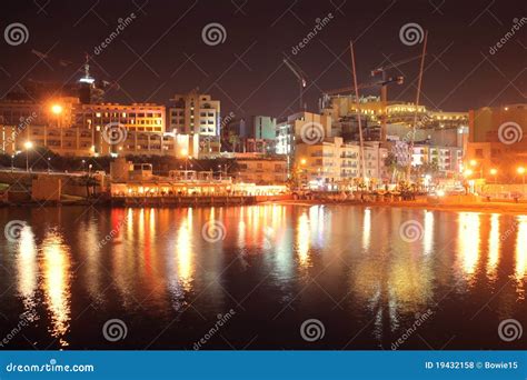 Malta by night stock photo. Image of landscaped, water - 19432158